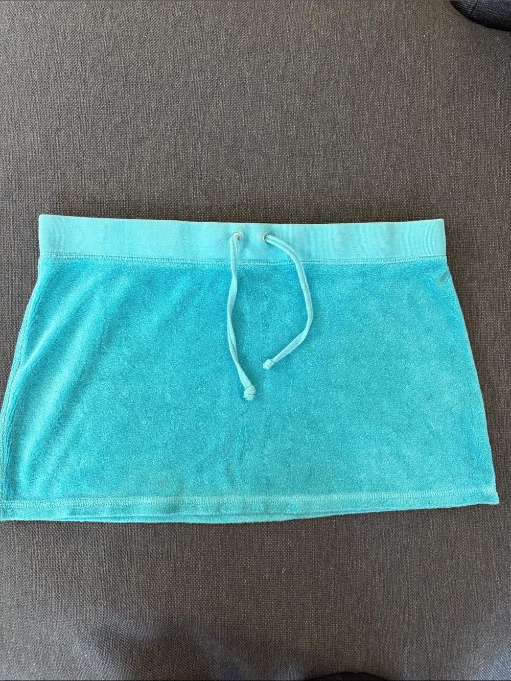 Juicy Couture Aqua Drawstring Terry Skirt- Y2K